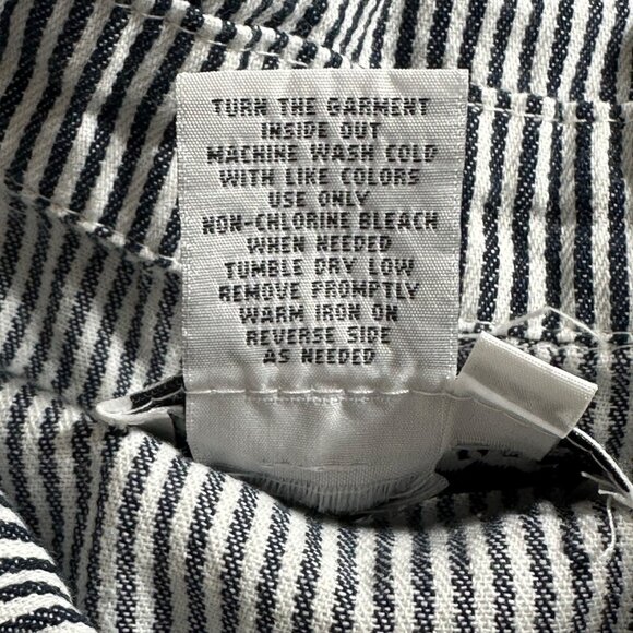 Back In The Saddle Womens Blue/White Striped Button-Up Jacket 2X 100% Cotton - Picture 5 of 7